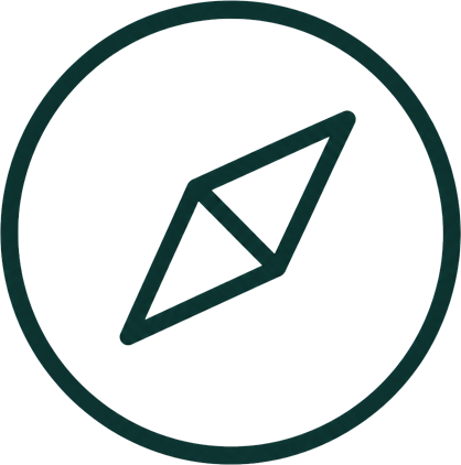 Methods and evidence compass icon